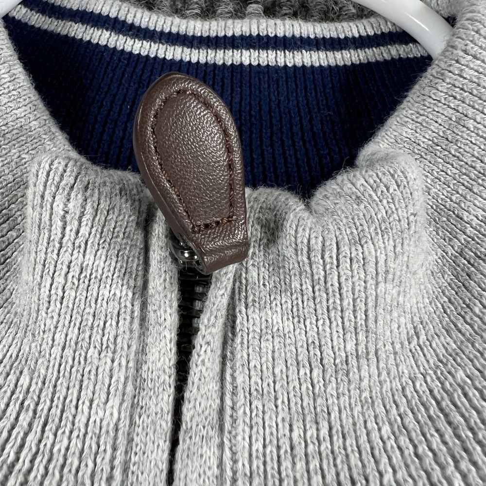 Vineyard Vines Pullover Youth XL Extra Large Gray Long Sleeve 1/4 Zip Mock Neck - Picture 8 of 13